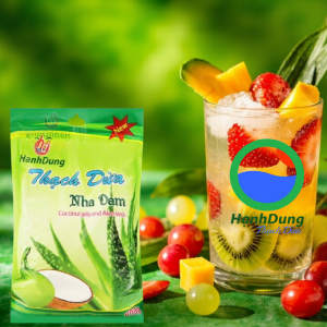 Thạch dừa nha đam gói 800gr thương hiệu hạnh dung#thachdua#topping#trasua#anvat