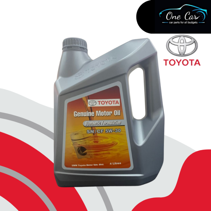 Engine Oil Toyota Semi Synthetic SAE 5W-30 (1L) (4L) -Original | Lazada
