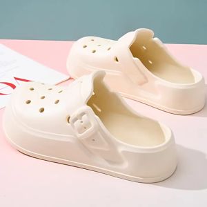 [Free Shipping] Baotou WomenS Summer EVA Garden Shoes Thick-Soled Height-Increasing Outdoor Beach Slippers Non-Slip And Breathable