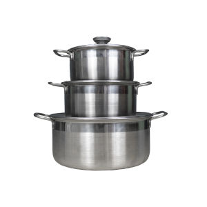 Bộ 3 nồi inox đáy Từ Sử Dụng Được Cả Mọi Loại Bếp Chất Liệu Inox Không Gỉ Sáng Bóng Bền Đẹp