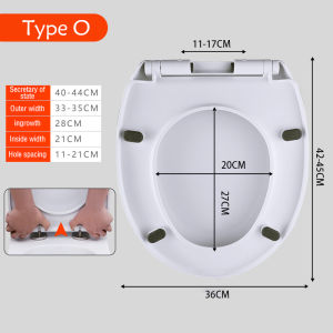 [MY Stock] Toilet Seat Cover Replacement with Soft Close Heavy Duty U/V/O Shape Durable Anti-Yellow Easy To Install Toilet Bowl Cover Penutup Jamban 马桶盖