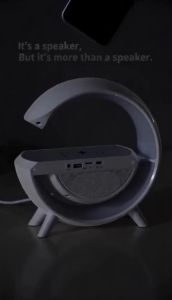 Bluetooth Speaker Station Audio RGB Atmosphere Night Light With Wireless Phone Charger