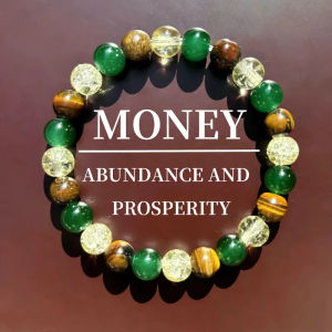 Beads Bracelet Natural Citrine Stone Yellow Crystal Bracelet Abundance