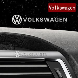 8Pcs Volkswagen Car Emblems Metal Sticker 3D Creative Decoration Automobile Window Door Interior Badge For Polo Allspace Golf Scirocco T-cross Tiguan