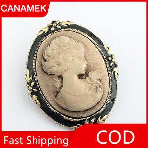 【CANAMEK】 [Mimar] Phụ nữ Vintage Cameo Thanh Lịch Cài áo Cổ Cưới Quyến Rũ Chân Dung Cài áo