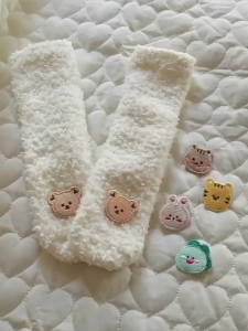 Ấm Sang Trọng Trẻ Em vớ sàn trung tính vớ hoạt hình Cho Bé Trẻ Mới Biết Đi 0-8y Không Trượt Mùa Đông Vớ Giày trong nhà