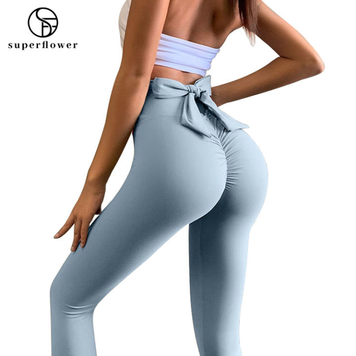 Shasmi Peach Lightweight Stretchable Yoga Pants Boot-Cut Regular