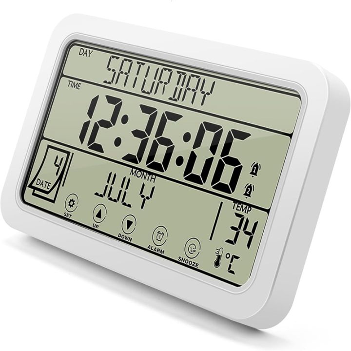 (RCPF) Digital Wall Clock, Digital Clock Battery Operated, 8 Inch Desk ...