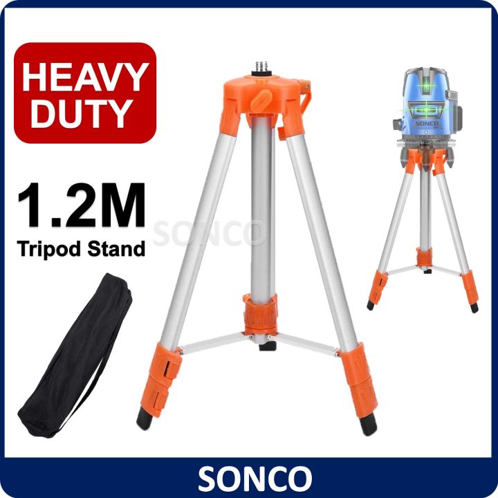 1.2M Tripod Stand Laser Level Machine Adjustable Aluminium 360° Tripod ...