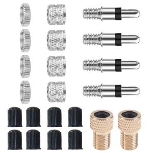 ADREE 1Set Đồng thau mạ niken chống lão hóa Bộ lõi van xe đạp Phổ quát Nhẹ Lõi van lốp xe đạp Chất lượng cao 2 Kiểu Dáng Lõi van của Đức Phụ Kiện Xe Điện