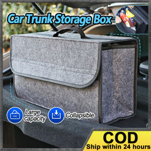 Car Trunk Organizer Storage Box Bag Foldable Soft Felt Auto Car Boot Organizer Travel Stowing Tidying Container Box