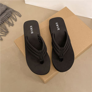 Free Shipping High-Heeled Platform Flip-Flops For Women Summer Versatile Non-Slip Sandals Beach Shoes Summer Versatile Non-Slip
