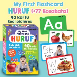 My First Flashcard Hewan Buah Sayur Huruf Angka (40 kartu - real pictures) - kartu edukasi bayi pintar