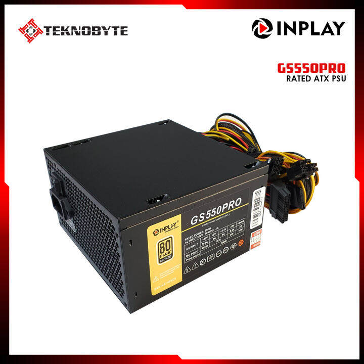 Inplay GS550PRO | Rated 550W Power Supply 80 Plus | Lazada PH