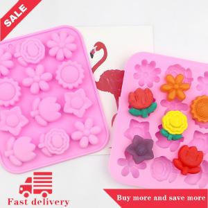 [COD]Flash Delivery Cake Mousse Mold Rose Flower Chrysanthemum Silicone Baking Pan Ice Cube Tray Chocolate Candy Jelly Ice Cube Muffin Handmade Soap