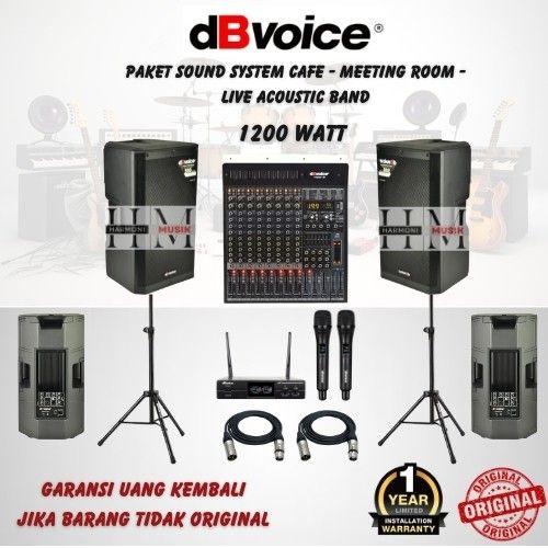 Paket Sound System Live Musik CAFE Metting Room dB Voice 1200