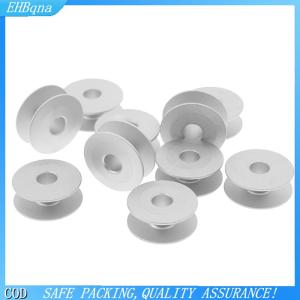 [COD] 10pcs 21mm Industrial Aluminum Bobbins For Singer Brother Sewing Machine Tools