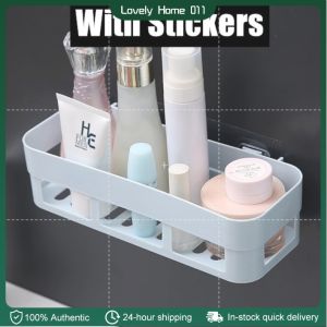 Punch Free Storage Rack for Kitchen Bathroom Bathroom Self Adhesive Wall Storage Organizer