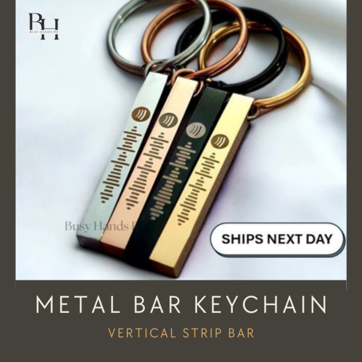 (Bar) Personalised Spotify Bar Keychain Music Scannable Keyring