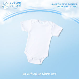 Cotton Central™  (2 pcs) Short Sleeve Romper Bodysuit Newborn Infant Baby 100% USA Cotton Boy Girl Stuff And Clothes