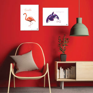 Laminated Poster Geometric ANIMALS Wall Art Poster Unique Home Decor Cafe Living Room Dining Desk Bedroom Office Hotel