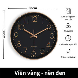 Đồng Hồ Treo Tường AIODIY Kim Trôi Siêu Êm - Máy Đếm Số Cách Điệu Phong Cách Bắc Âu - Decor Phòng Cao Cấp