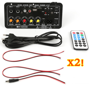 【Stok Siap】D50 Amplifier Board Audio Bluetooth USB Radio Micphone USB Radio TF DIY Subwoofer Bass Audio Karaoke FM Papan Amplifier Board Audio Power Stereo