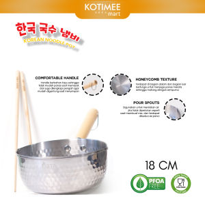 Panci Masak Mie Stainless Asta 18 cm dan 20 cm Free Sumpit Korea