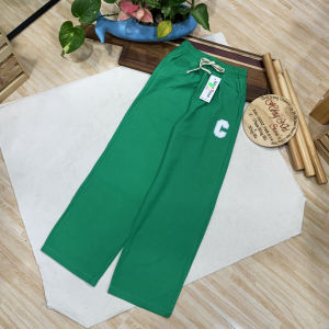 Quần Thun Dài Ống Rộng Chữ C Chất Thun Tổ Ong Dáng Rộng Culottes Ulzzang - MX