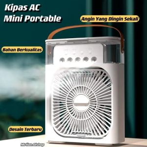 PUSAT GROSIR AS Kipas Pendingan Mini AC Portable Air Cooler Ruangan - Air Cooler Mini Fan Pendingan Udara - Mudah Dibawa Praktis