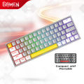 GAMEN Titan V All-New Titan Series Keyboard Gaming Mechanical Compact and Portable Keyboard 63 Keys 60% Layout Pluggable Port Type-C Blue Switch Wired RGB Light LED Light PBT Keycaps Backlight Original PC Laptop - Garansi 1 Tahun. 