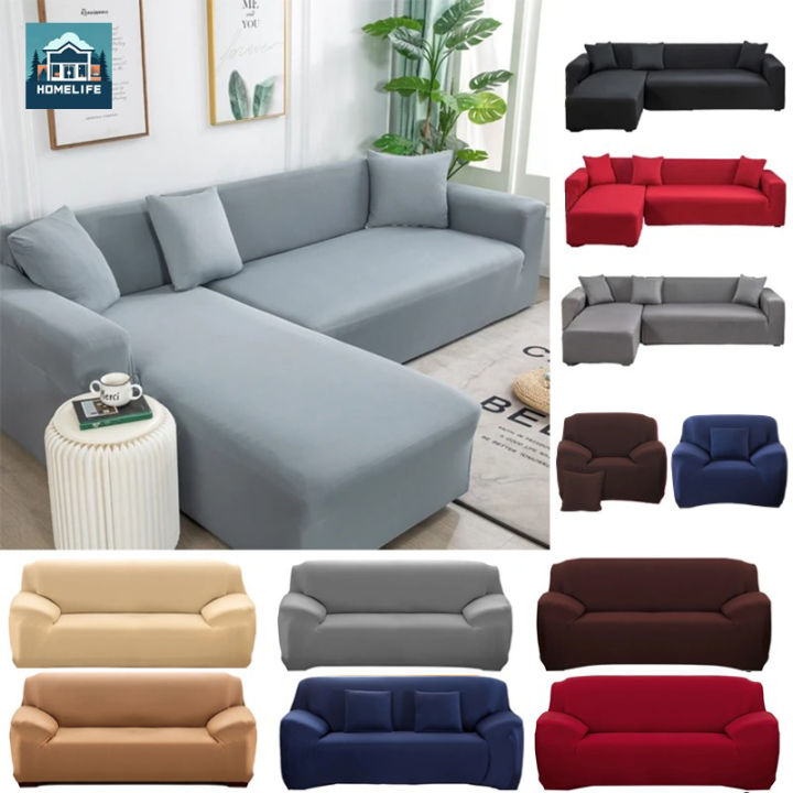 Elastic Stretch Sofa Covers Living Room L Shape Couch Cover Spandex ...
