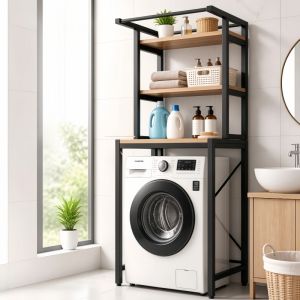Washing Machine Storage Rack Bathroom Balcony Toilet Organizer Shelves Waterproof Rack Mesin Basuh