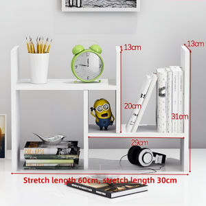 SiamHome Adjustable Book Shelf Portable Office Table Book Rack Multipurpose Table Top Document Storage Rack Desktop Organizer Shelf Rak Buku 可调节书架