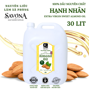 Dầu Hạnh Nhân Ngọt Nguyên Chất SAVONA 1L 5L 10L 30L - SAVONA Sweet Almond Oil 1L 5L 10L 30L