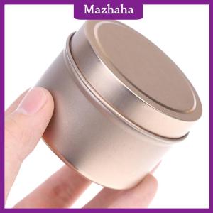 Mazhaha DIY Round Candle Jars 4Oz Aluminum Tins With Lids Cosmetic Sample Containers Storage Organizer