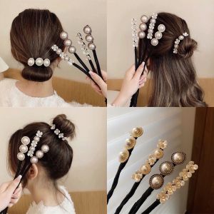 Dụng Cụ Búi Tóc Hàn Quốc 4 Kiểu Dáng Xinh Xắn Dành Cho Nữ