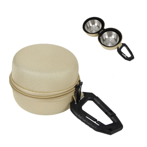 Outdoor Drinking Bowl Hangable Double Cup Pet Feeders with Case Portable Cats Dog Bowl Quck Hanging Bag Enduring