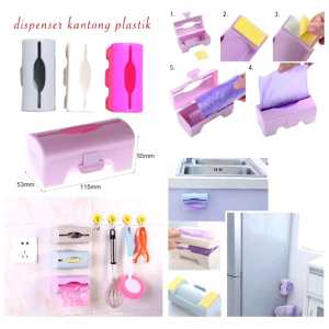 Dispenser Plastik Sampah Roll Tempel Dinding / Tempat Plastik Sampah Roll Tempel