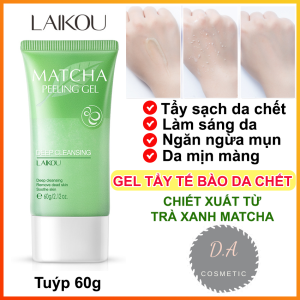 Gel Tẩy Tế Bào Da Chết Trà Xanh LAIKOU Matcha Peeling Gel Tuýp 60g – Loại Bỏ Tế Bào Da Chết Làm Sạch Sâu Lỗ Chân Lông Dưỡng Da Sáng Mịn