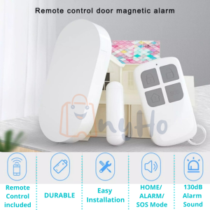 Door Magnetic Alarm Wireless Door Alarm Window Sensor Alarm Burglar Alarm Household 130dB Alarm Sound Built-in Siren