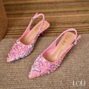 LOEI Jolie Heels Sequin Pesta Wanita Mewah Sepatu Hak 3 cm 2616