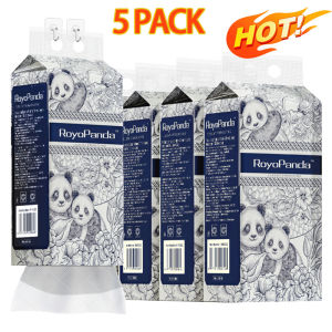 【BUY5 TAKE5】RoyoPanda Thickened 4Ply Hanging Tissue Facial Tissue Toilet Tissue For Deluxe Soft Super Absorbency Household Tissue 1000Sheets