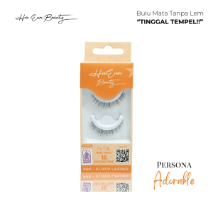 Bulu Mata Palsu Tanpa Lem Langsung Tempel Sudah Ada Perekatnya (Bukan Magnetik) Haeun Beauty "Adorable" Human Hair