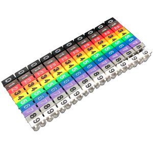 100pcs Cable Markers Colourful C-Type Marker Label Penanda Kabel Jaringan Label Penanda Tanaman Jaringan