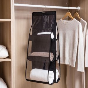 Handbag Bag Storage for Wardrobe Closet Transparent Hanging Handbag Organizer Door with Hanger Pouch Wall Clear Sundry Shoe Bags