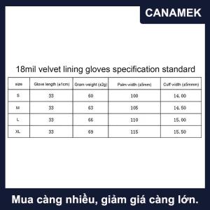 【CANAMEK】 1 đôi găng tay Nitrile dày-Găng tay dài chống thấm axit hóa học để làm vườn sơn hóa học Latex miễn phí
