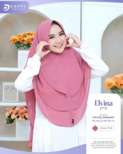 HIJAB INSTAN CERUTY JUMBO 2 LAYER SERIES ELVINA || DAFFI SIDOARJO