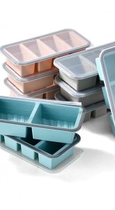 Silicone Food Storage Containers Portable Lunch Box Bento for Kids & Students Freezer Oven Safe (-40℃~230℃) BPA-Free