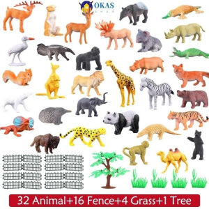 Animal Model Toys Dinosaurs Wild Animals Toy Set with Map Scene Simulation Children Toy Gift for Boy